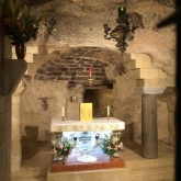 Inside the Church of the Assumption, in Jerusalem
